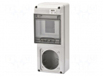 Enclosure: for modular components | IP65 | wall mount | grey