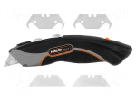 Knife | ABS,TPR | Blades: hook,trapezoidal