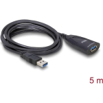 USB-kaabel Delock USB-A - USB-A 5 m Black (83089)