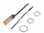 Sensor: inductive | Output conf: PNP / NO | 0&divide;5mm | 10&divide;30VDC | M18