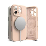 Ringke iPhone 16 Pro silikoonist magnetkaitse Pink Sand