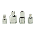 4 TK. PEAADAPTERITE KOMPLEKT 1/4", 3/8" JA 1/2" LIITUMISTELE DS1325