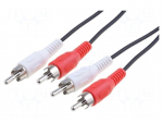 Cable | RCA plug x2,both sides | 20m | Plating: nickel plated