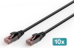 Digitus CAT6 U-UTP v&auml;likaabel 10X10M Black