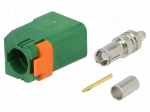 Plug | FAKRA II SMB | female | straight | RG174,RG316 | crimped | green
