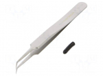 Tweezers | 110mm | for precision works | Blades: curved,narrowed