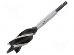 Drill bit | for wood | &Oslash;: 22mm | L: 160mm | Working part len: 110mm