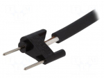 Cable with plug | 24VDC | 230VAC | -20&divide;55&deg;C | Colour: black | 2m