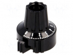 Precise knob | Shaft d: 6mm | &Oslash;22.8x23.1mm | Colour: black