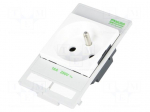 E-type socket | 250VAC | 16A | IP20 | on panel | Input: 4mm fork | 62mm