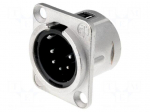 Socket | XLR | male | PIN: 5 | flange (2 holes),for panel mounting