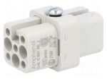 Connector: HDC | female | C146,heavy|mate D | PIN: 8 | 7+PE | size A3
