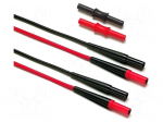 Set of test leads | Inom: 10A | red and black | Insulation: silicone