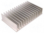 Heatsink: extruded | grilled | L: 100mm | W: 165mm | H: 35mm | aluminium