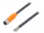 Connection lead | M12 | PIN: 8 | straight | 10m | plug | 30VAC | 4A | IP67