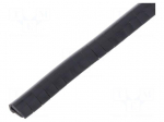 Hole and edge shield | PVC | L: 10m | black | H: 8mm | W: 4.5mm | -30&divide;70&deg;C