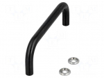 Handle | Mat: oxidized steel | black | H: 43mm | Mounting: M5 screw