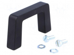 Handle | Mat: aluminium | black | H: 40mm | L: 69mm | W: 12.2mm