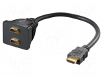 HDMI signal splitter | HDMI socket x2,HDMI plug | 0.1m