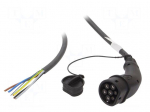 EMobility: cable | 1x0.5mm2,5x6mm2 | 480VAC | 22kW | IP44 | three-phase