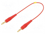 Test lead | 60VDC | 30VAC | 19A | banana plug 4mm,both sides | red