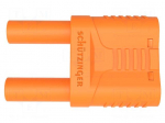 Laboratory connector: 4mm banana | stackable safety shunt | 32A