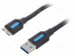 Cable | USB 3.0 | USB A plug,USB B micro plug | nickel plated | 1.5m