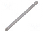 Screwdriver bit | Phillips | PH2 | 1/4" | Overall len: 100mm