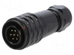 Connector: circular | plug | male | PIN: 7 | IP67 | SA12 | 4&divide;6.5mm | 5A | 125V
