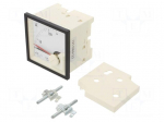 Ammeter | on panel | I AC: 0&divide;100A | Class: 3 | 300V | BA27 | 72x72x64mm