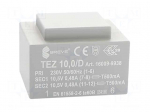 Transformer: encapsulated | 10VA | 230VAC | 10.5V | 10.5V | 476.1mA