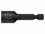 Screwdriver bit | 6-angles socket | 1/4" | HEX 10mm | magnetic
