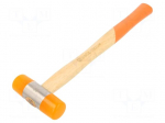 Hammer | 280mm | 230g | 28mm | round | plastic | wood