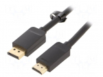Cable | DisplayPort plug,HDMI plug | Len: 3m | black | 30AWG