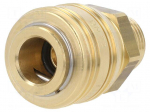 Quick connection coupling | 0&divide;35bar | brass | 41mm | 1000l/min