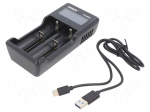 Charger: for rechargeable batteries | Li-Ion,Ni-Cd,Ni-MH | 2A