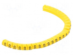 Markers | Marking: 8 | 2.5&divide;5mm | PVC | yellow | -30&divide;60&deg;C | leaded | PA-1
