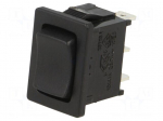 ROCKER | SP3T | Pos: 3 | (ON)-OFF-(ON) | 10A/24VDC | black | none | RF