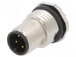 Connector: M12 | plug | PIN: 4 | male | 250V | straight | IP67,IP68 | 4A