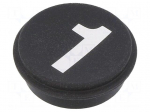 Button | round | &Oslash;21mm | black | 09 | Button marking: 1