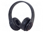 Wireless headphones with microphone | black | USB B micro | 10m