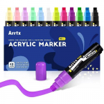 Acrylic Marker Pens ARRTX, 12 Colours