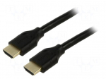 Cable | HDMI plug,both sides | PVC | HDMI 2.1 | 3m | black | 30AWG