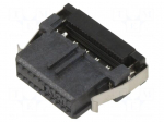 Connector: IDC | socket | female | Plating: gold-plated | PIN: 20