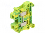 Splice terminal: rail | screw terminal | yellow-green | polyamide