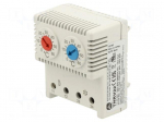 Sensor: thermostat | NC + NO | 10A | 250VAC | screw terminals | IP20