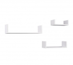 Mirrors&More Ava wall plauktu komplekts set 3-pack balts 1860101 4251820306872