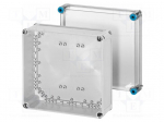 Enclosure: multipurpose | X: 300mm | Y: 300mm | Z: 170mm | polycarbonate