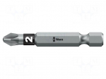 Screwdriver bit | Pozidriv&reg; | PZ2 | 1/4" | Overall len: 50mm