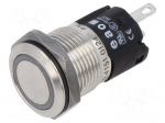 Indicator: LED | flat | blue | 24VDC | 24VAC | &Oslash;16mm | 82 | connectors